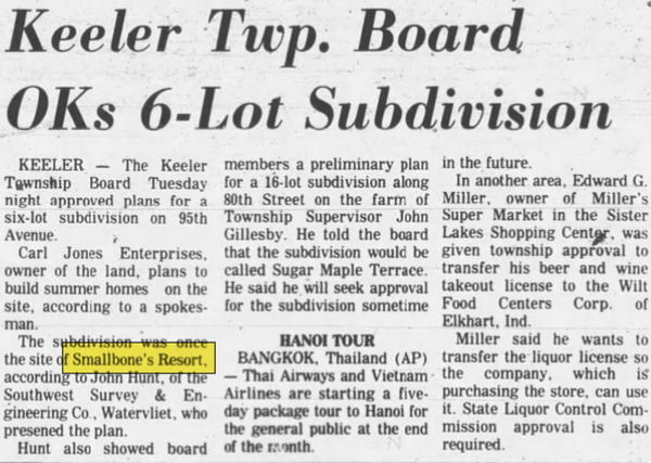 Maplewood Resort (Smallbones Resort) - Aug 1978 Article On Subdivision
